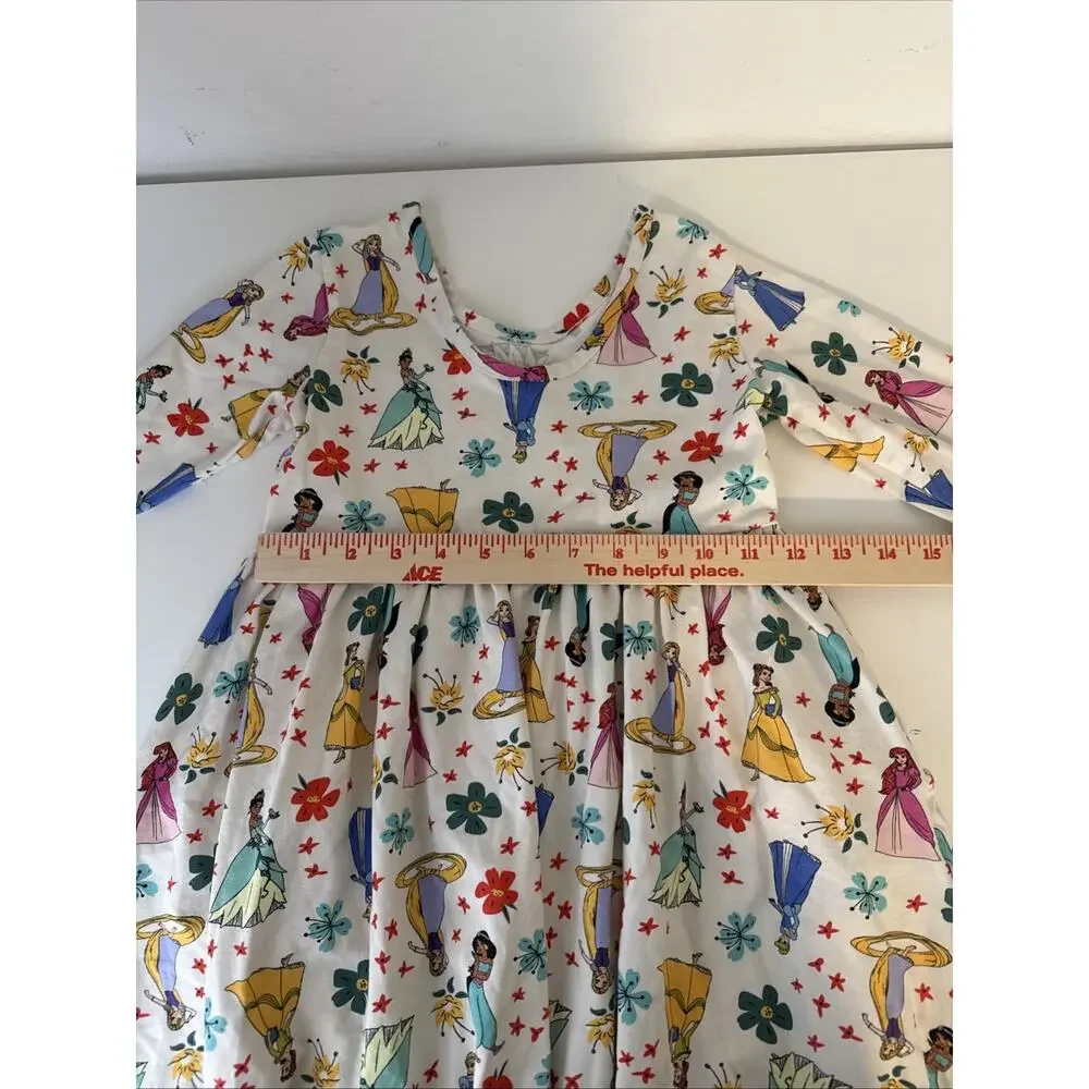 Hanna Andersson Disney Princess Dress 120 Cm Us 6 7 Long Sleeve Pockets
